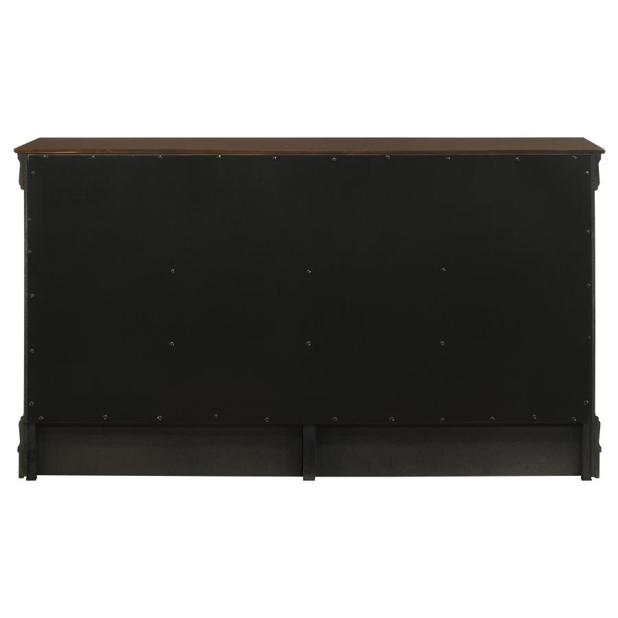 Louis Philippe 6-drawer Dresser Cappuccino view 7