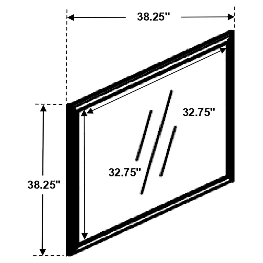 Louis Philippe Dresser Mirror Cappuccino view 5