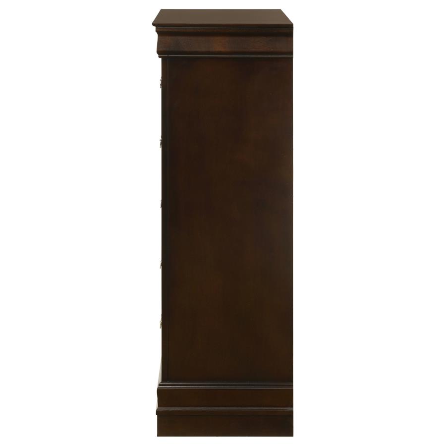 Louis Philippe 5-drawer Bedroom Chest Cappuccino view 5