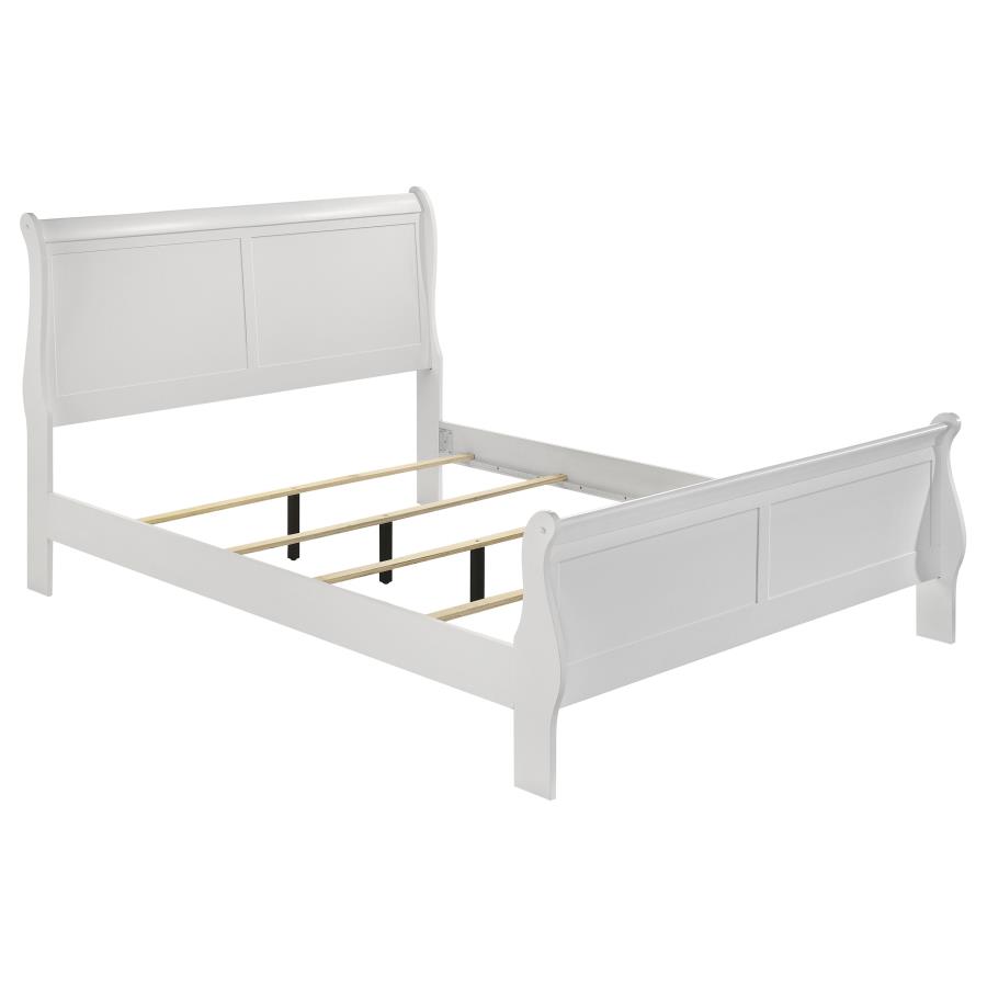 Louis Philippe 4-piece Full Bedroom Set White view 3