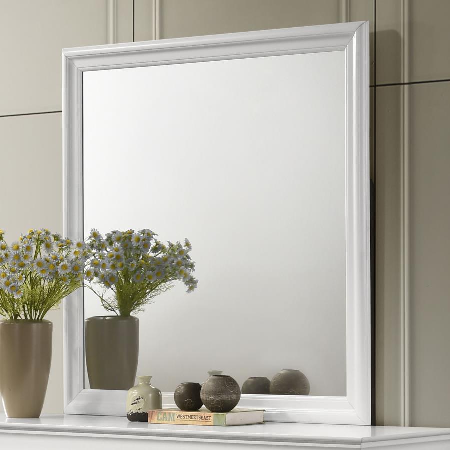 Louis Philippe Dresser Mirror White view 2