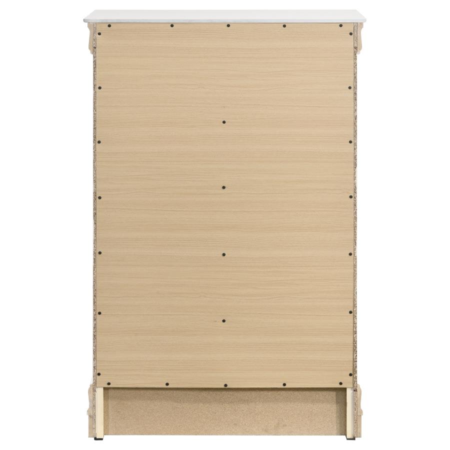 Louis Philippe 5-drawer Bedroom Chest White view 7