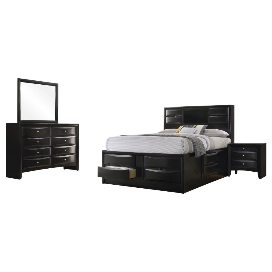 Briana 4-piece Eastern King Bedroom Set Black view 2