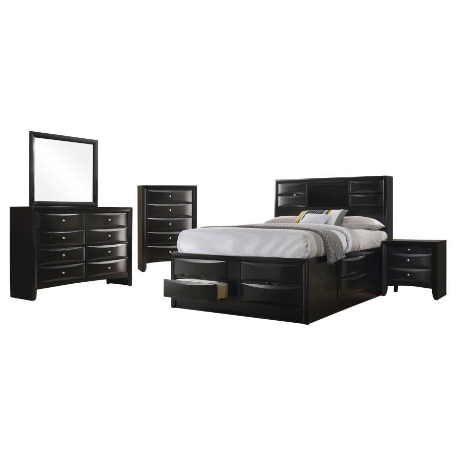 Briana 5-piece Eastern King Bedroom Set Black view 2