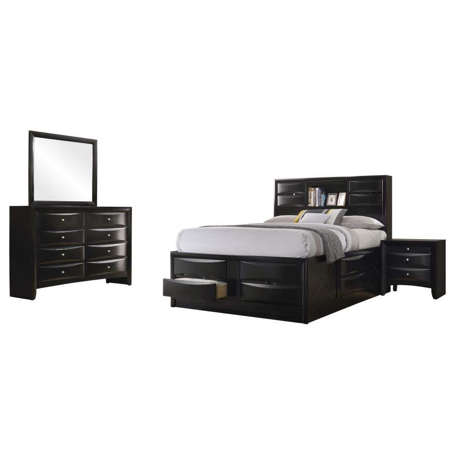 Briana 4-piece Queen Bedroom Set Black view 2