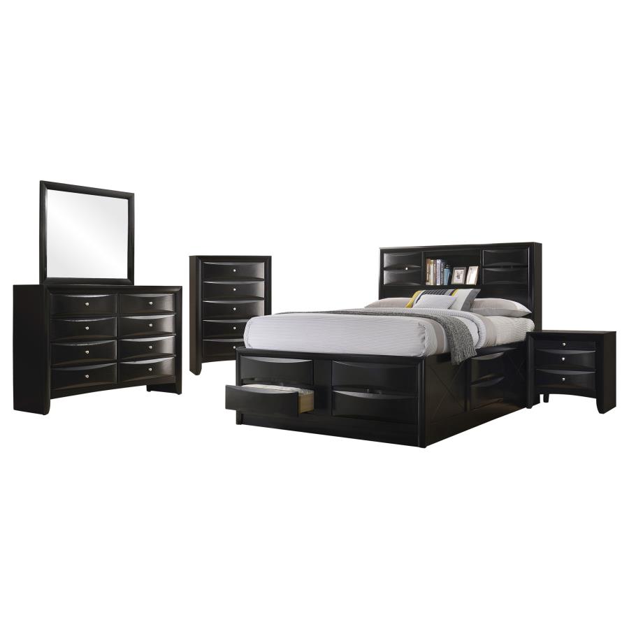 Briana 5-piece Queen Bedroom Set Black view 2