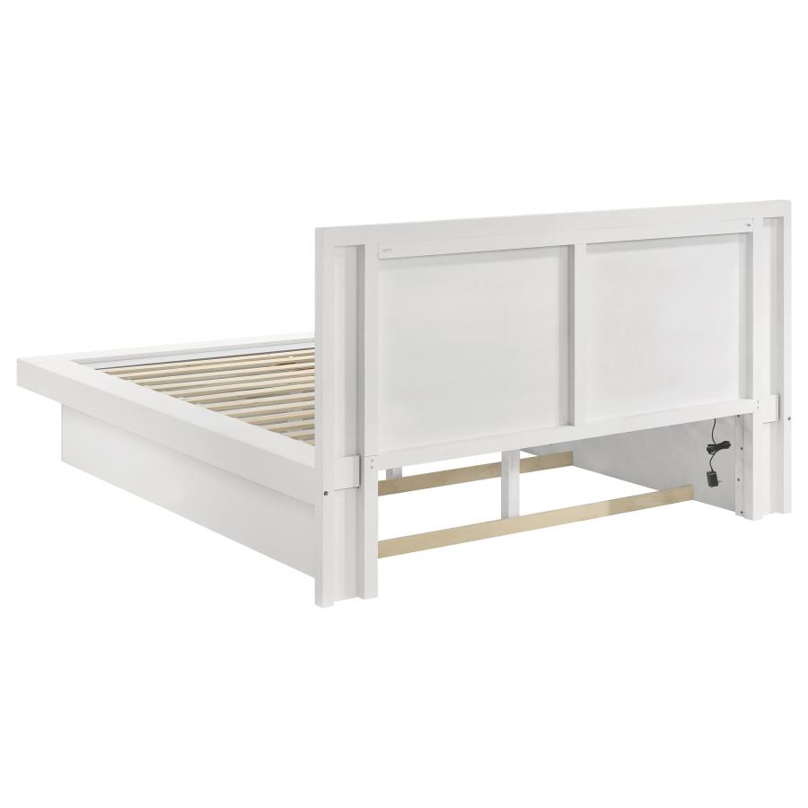 Jessica 5-piece Queen LED Bedroom Set Snow White view 4