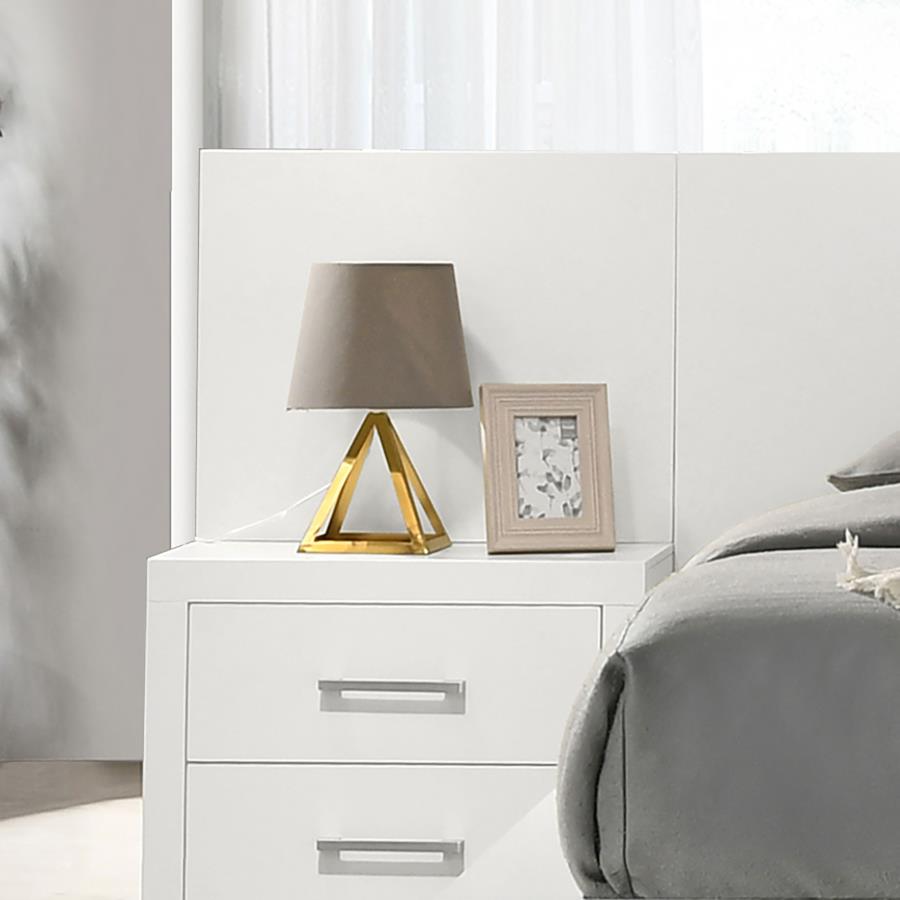 Jessica Wood Bed Panels Cream White view 2