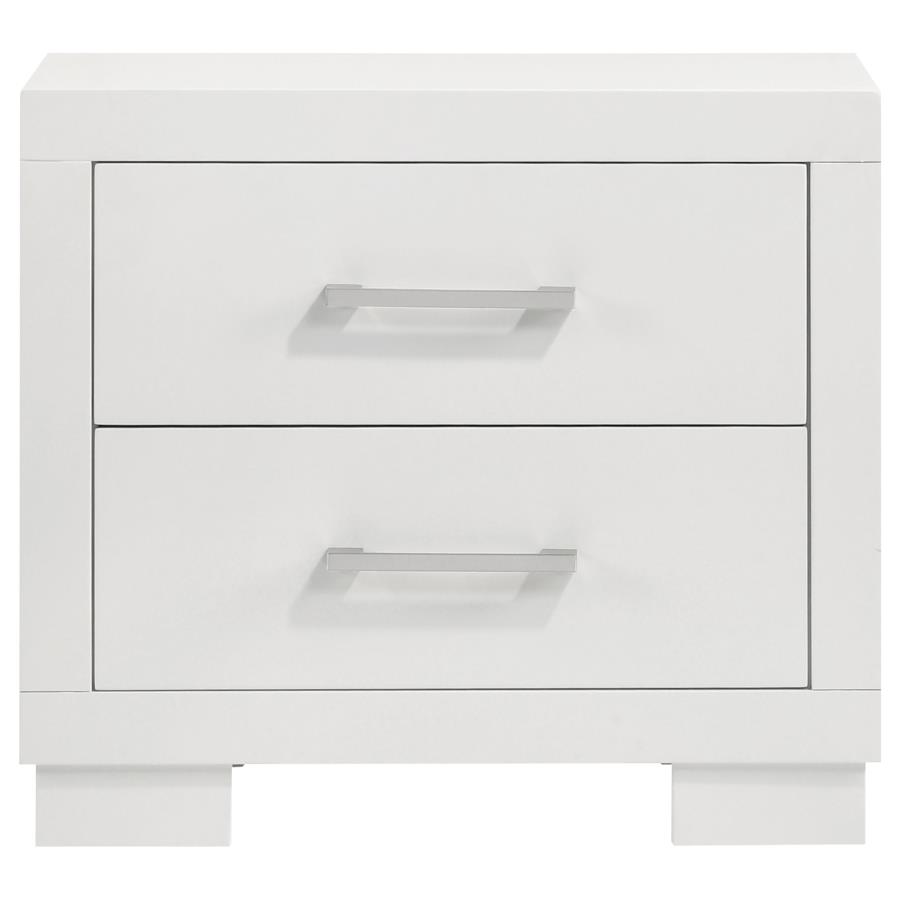 Jessica 2-drawer Nightstand Snow White view 3