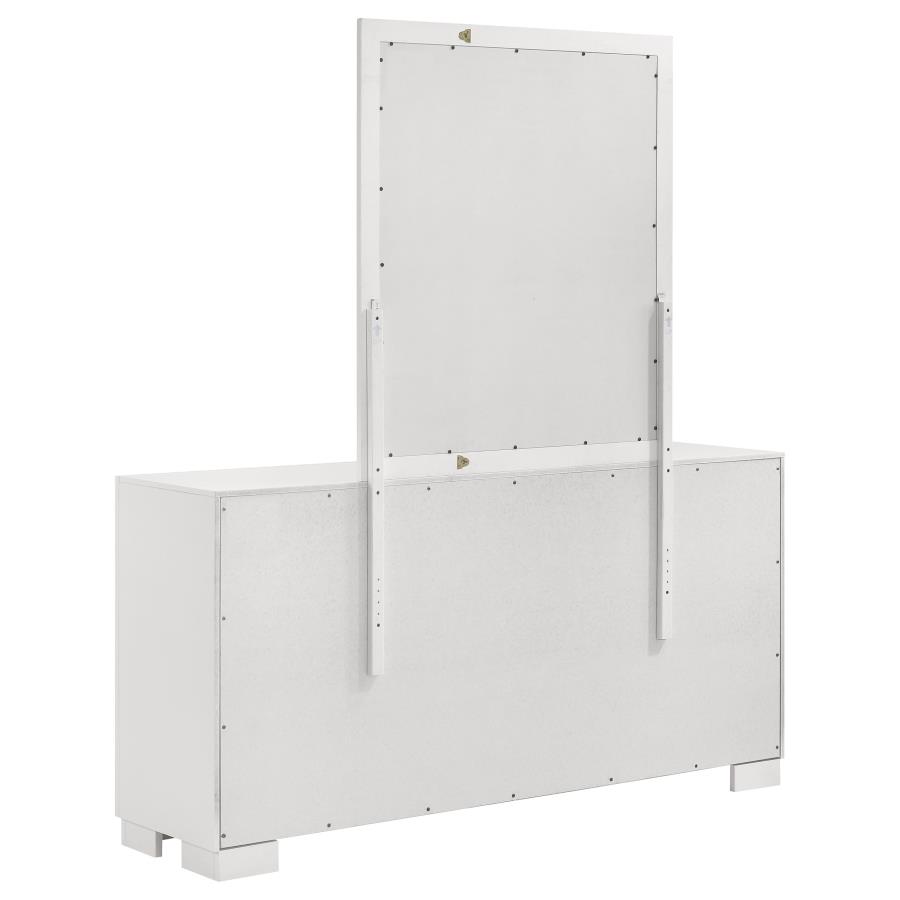 Jessica 6-drawer Dresser with Mirror Snow White view 6