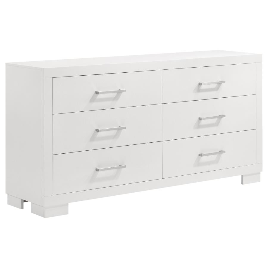 Jessica 6-drawer Dresser Snow White