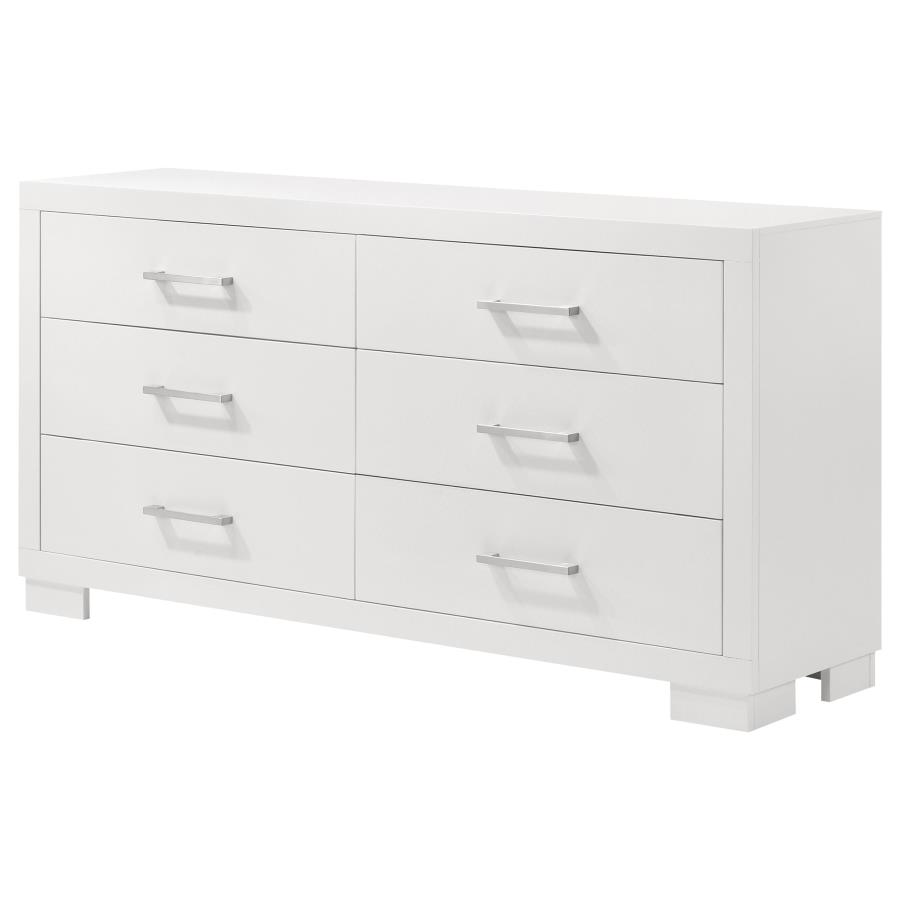 Jessica 6-drawer Dresser Snow White view 4
