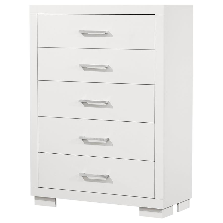 Jessica 5-drawer Bedroom Chest Snow White view 4
