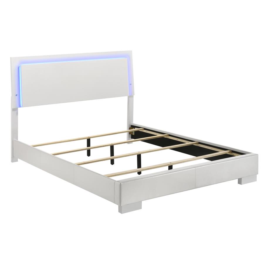 Felicity 6-piece Queen Bedroom Set White High Gloss view 3