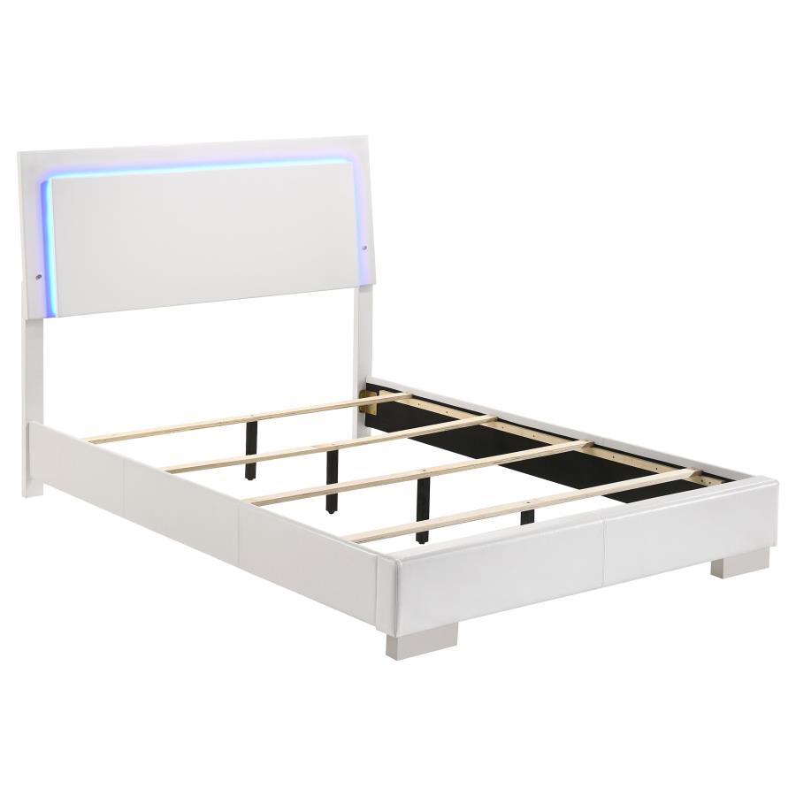Felicity 5-piece Twin Bedroom Set White High Gloss view 3