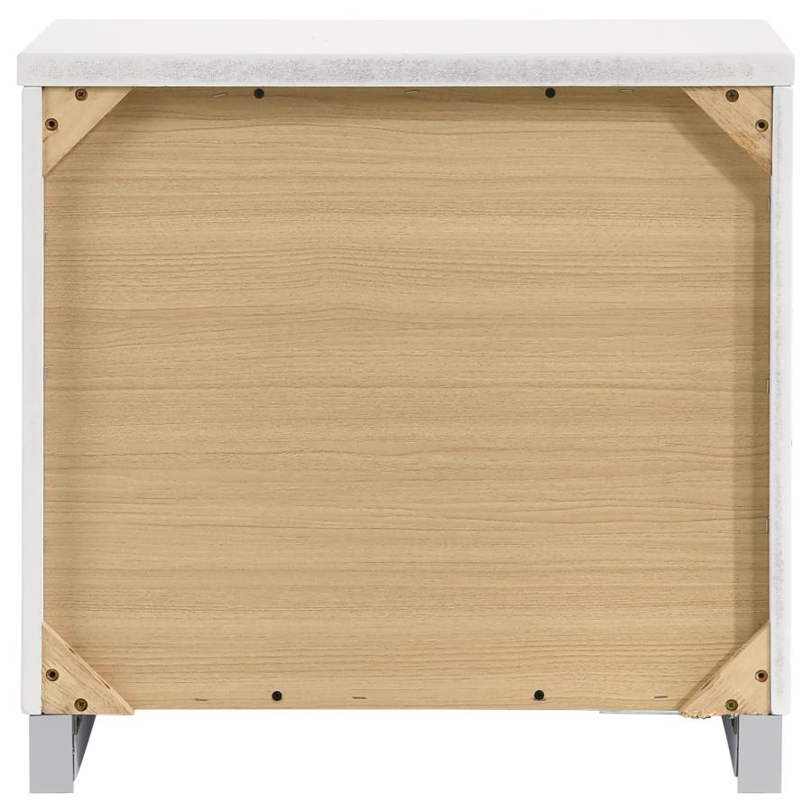 Felicity 2-drawer Nightstand White High Gloss view 7