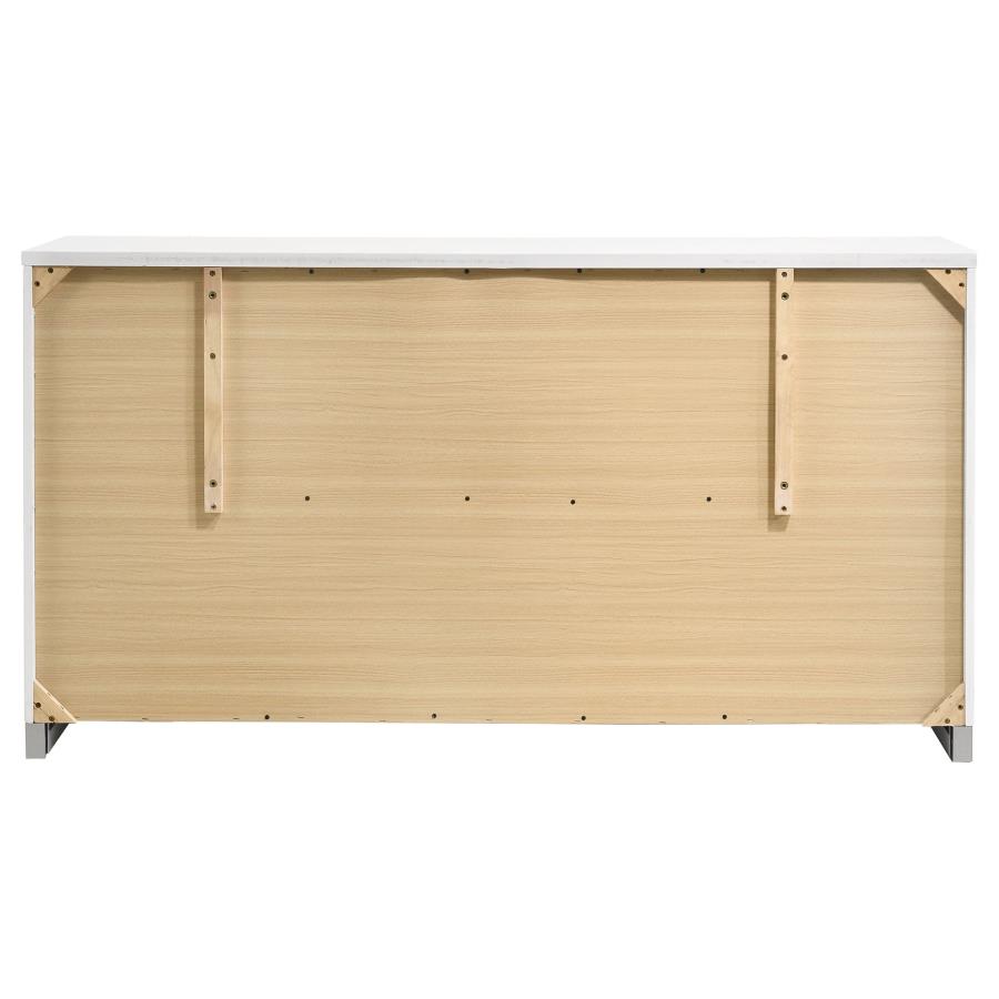 Felicity 6-drawer Dresser White High Gloss view 7