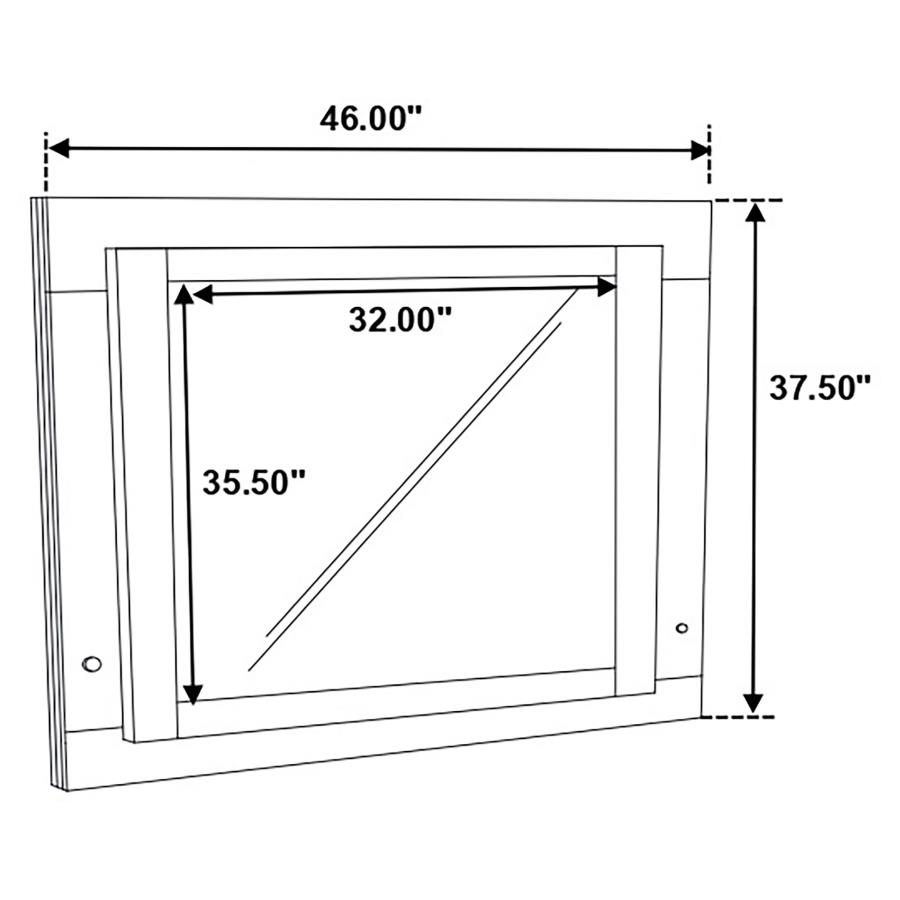 Felicity Wood LED Dresser Mirror White High Gloss view 5