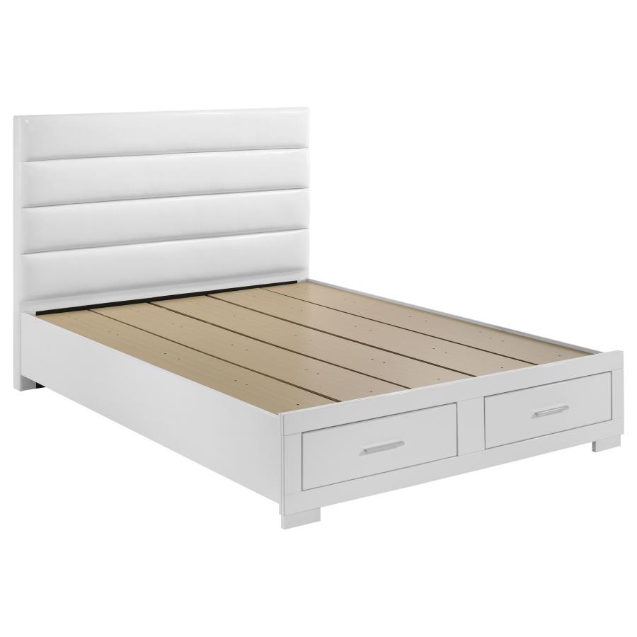 Felicity 4-piece Eastern King Platform Bedroom Set White view 3