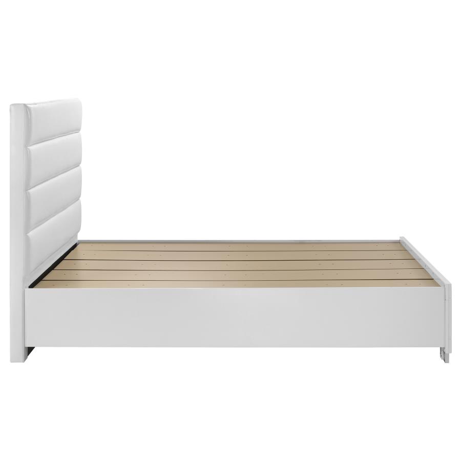 Felicity Eastern King Storage Bed White High Gloss view 6