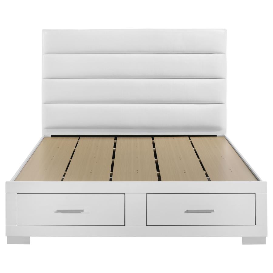 Felicity Queen Storage Bed White High Gloss view 4