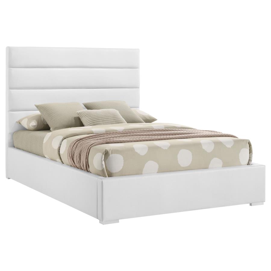 Felicity 53-inch Upholstered Full Platform Bed White view 3