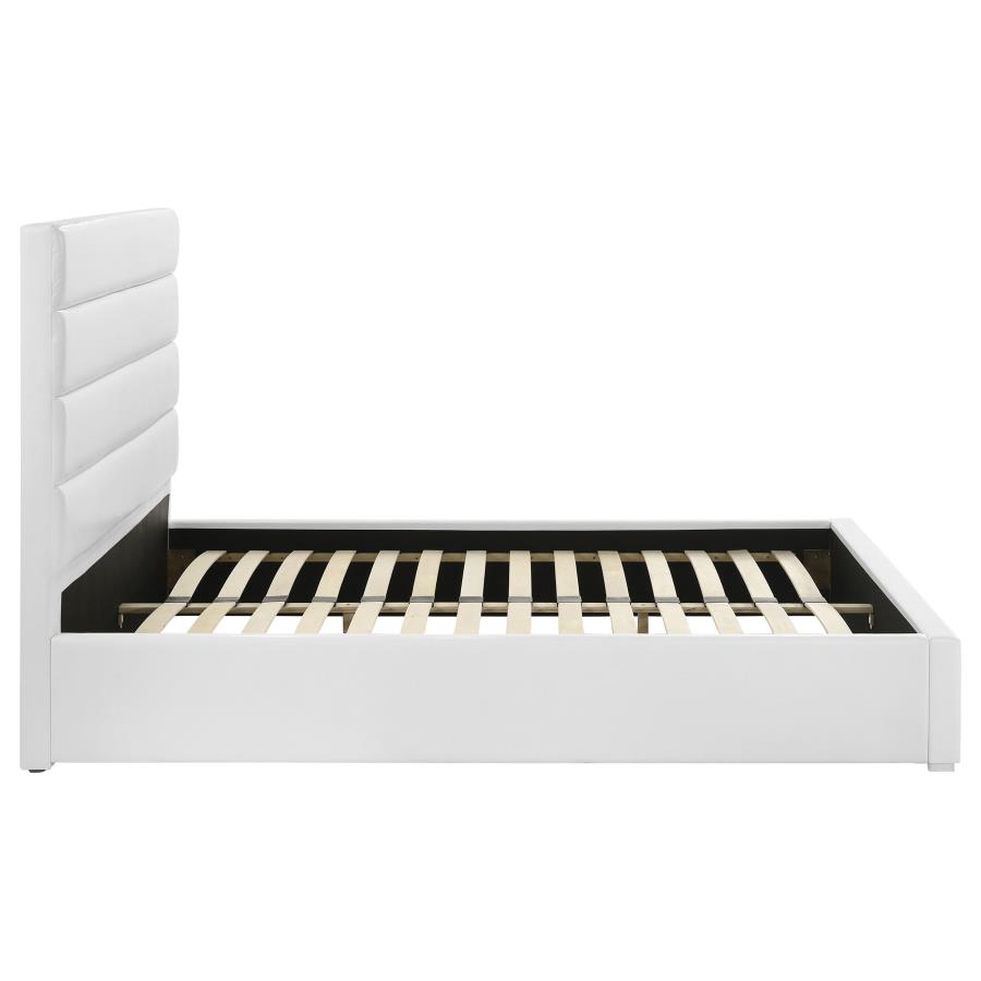 Felicity 53-inch Upholstered Eastern King Platform Bed White view 6