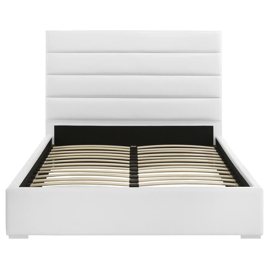Felicity 53-inch Upholstered Queen Platform Bed White view 4