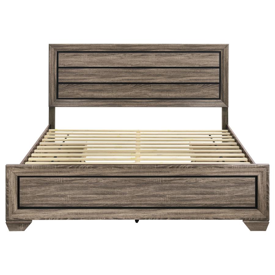 Kauffman Wood Eastern King Storage Panel Bed Washed Taupe view 7