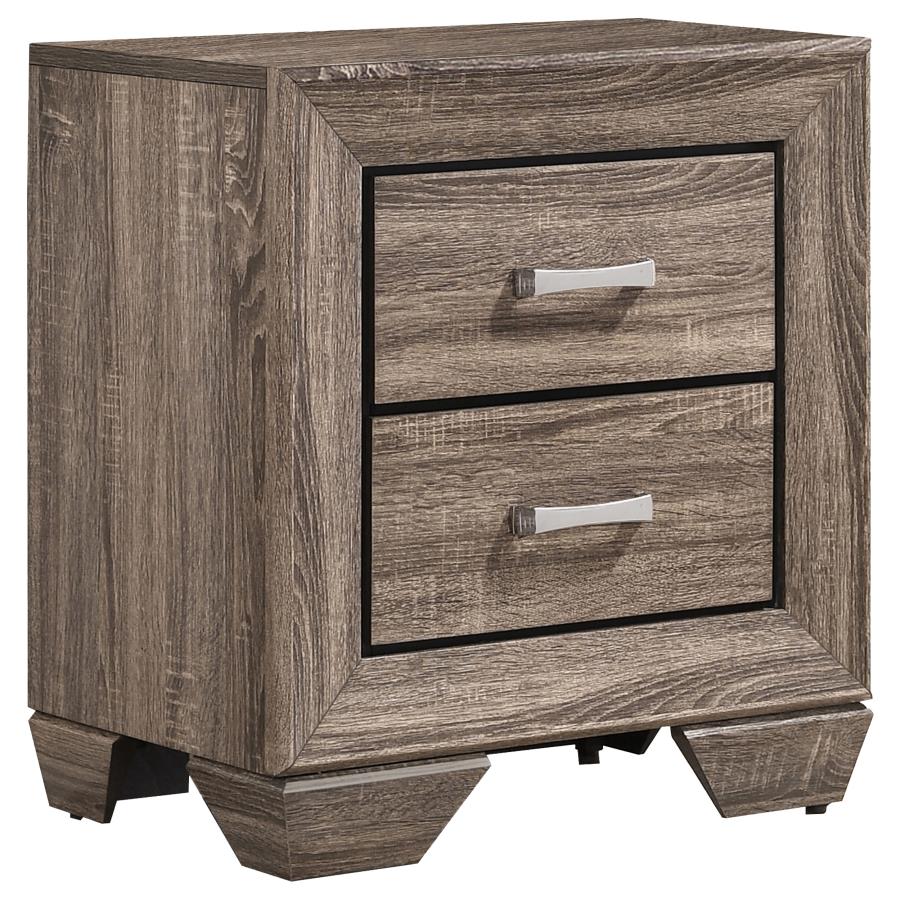 Kauffman 4-piece Queen Bedroom Set Washed Taupe view 4