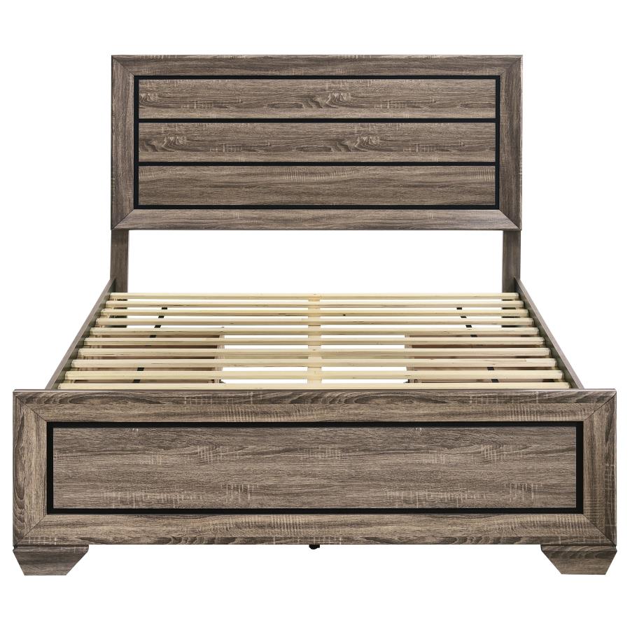 Kauffman Wood Queen Storage Panel Bed Washed Taupe view 7