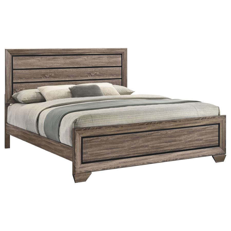 Kauffman Wood Eastern King Panel Bed Washed Taupe view 3