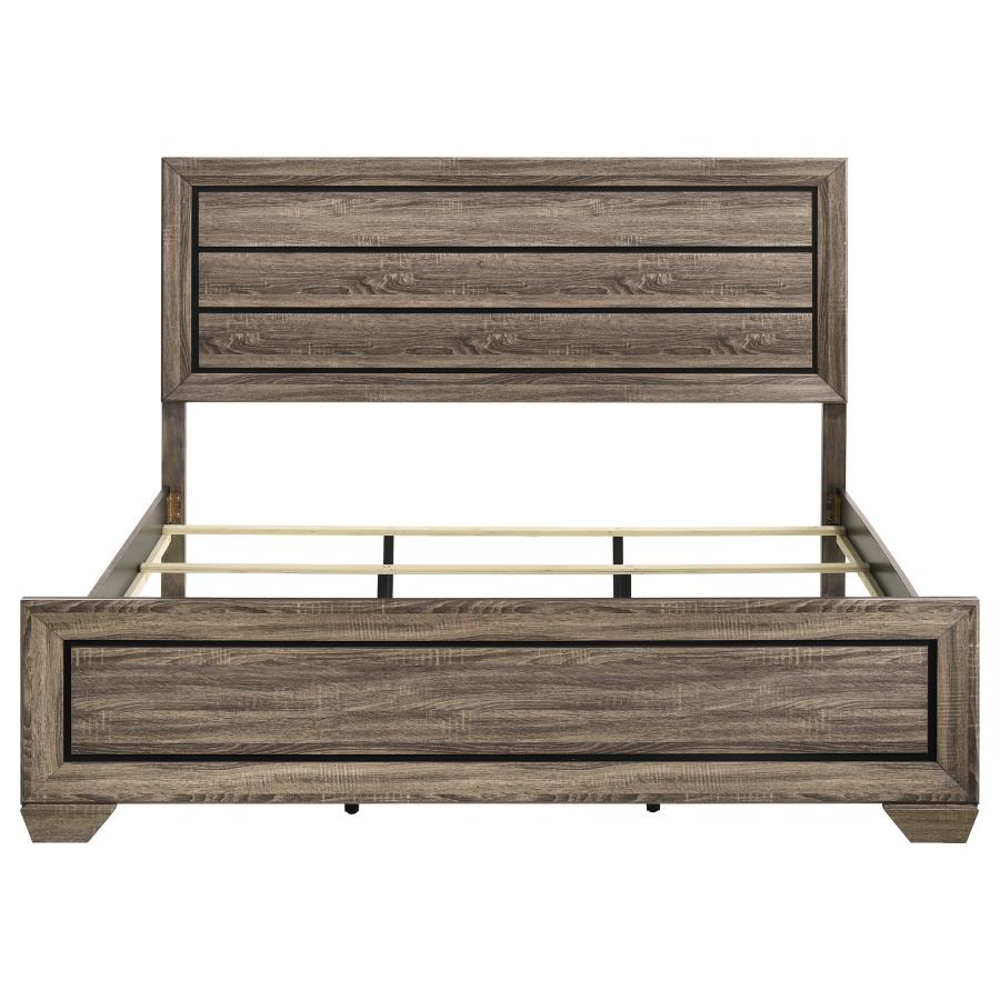 Kauffman Wood Eastern King Panel Bed Washed Taupe view 4