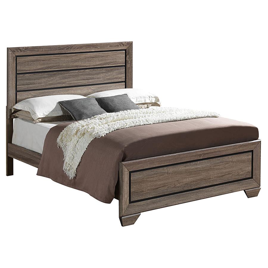 Kauffman 5-piece Queen Bedroom Set Washed Taupe view 3