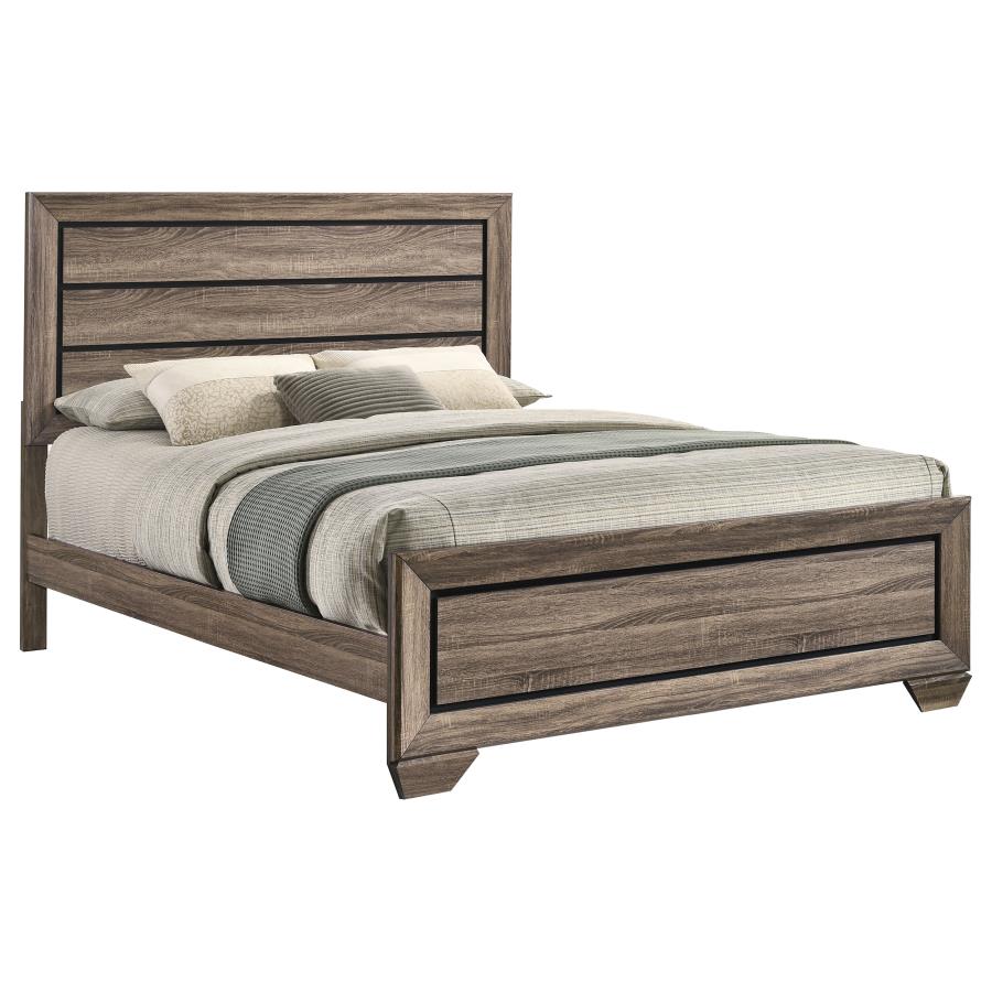 Kauffman Wood Queen Panel Bed Washed Taupe view 3