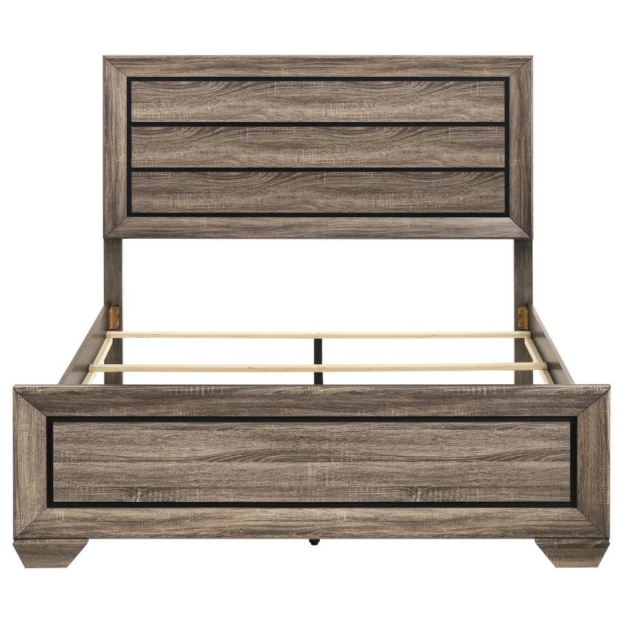 Kauffman Wood Queen Panel Bed Washed Taupe view 4