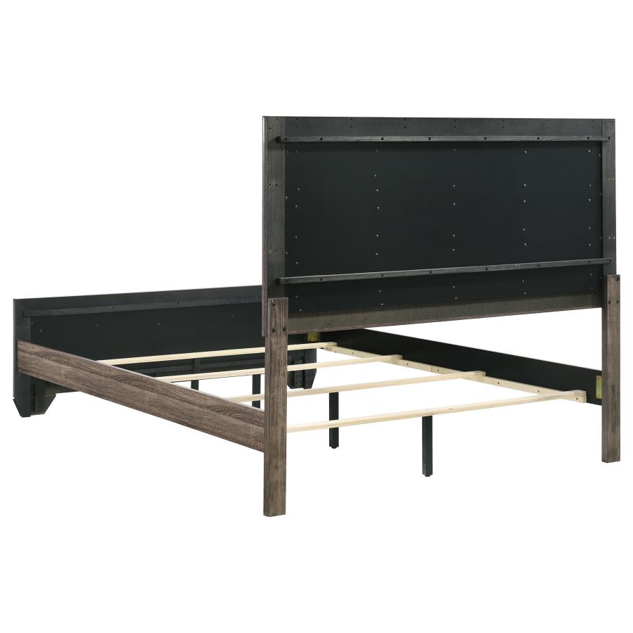 Kauffman Wood Queen Panel Bed Washed Taupe view 5