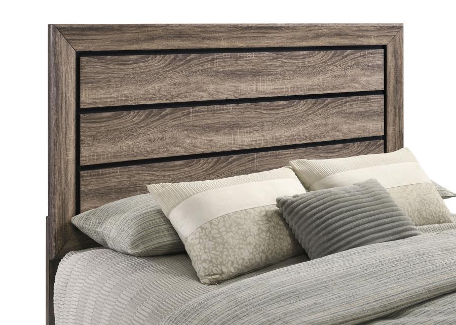 Kauffman Wood Queen Panel Bed Washed Taupe view 7