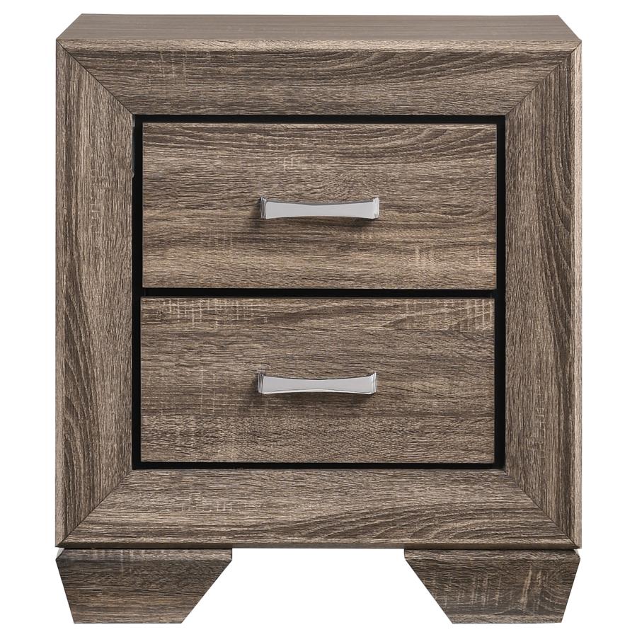 Kauffman 2-drawer Nightstand Washed Taupe view 3