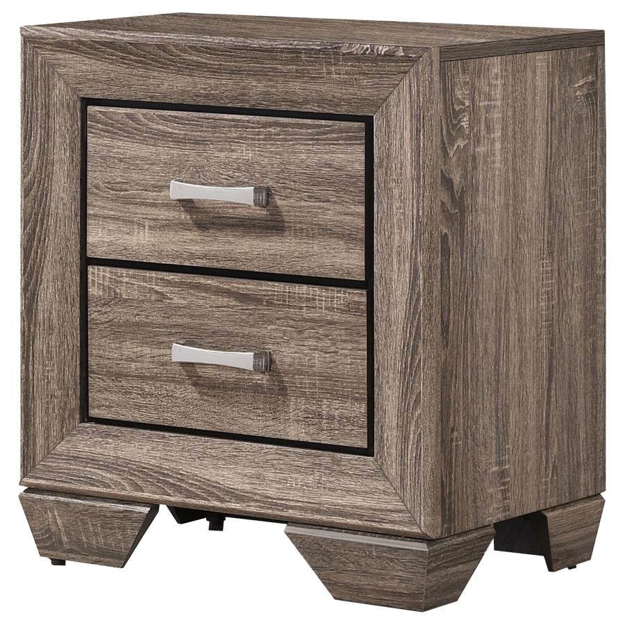 Kauffman 2-drawer Nightstand Washed Taupe view 4