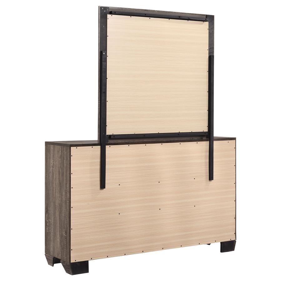 Kauffman 6-drawer Dresser with Mirror Washed Taupe view 6
