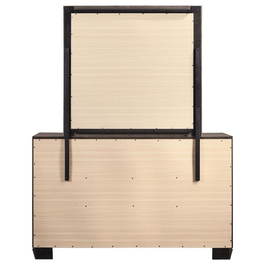 Kauffman 6-drawer Dresser with Mirror Washed Taupe view 7