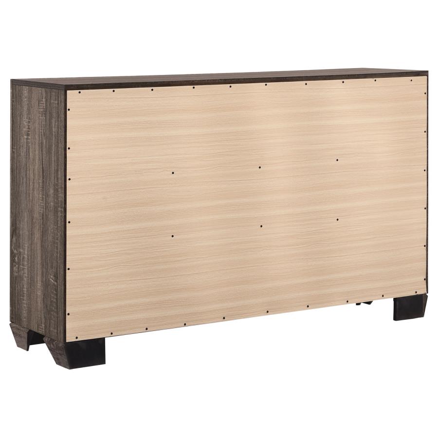 Kauffman 6-drawer Dresser Washed Taupe view 6
