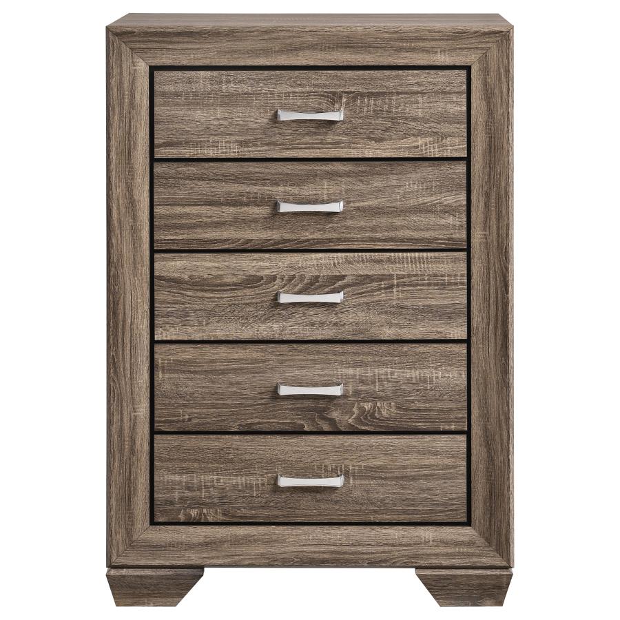 Kauffman 5-drawer Bedroom Chest Washed Taupe view 3