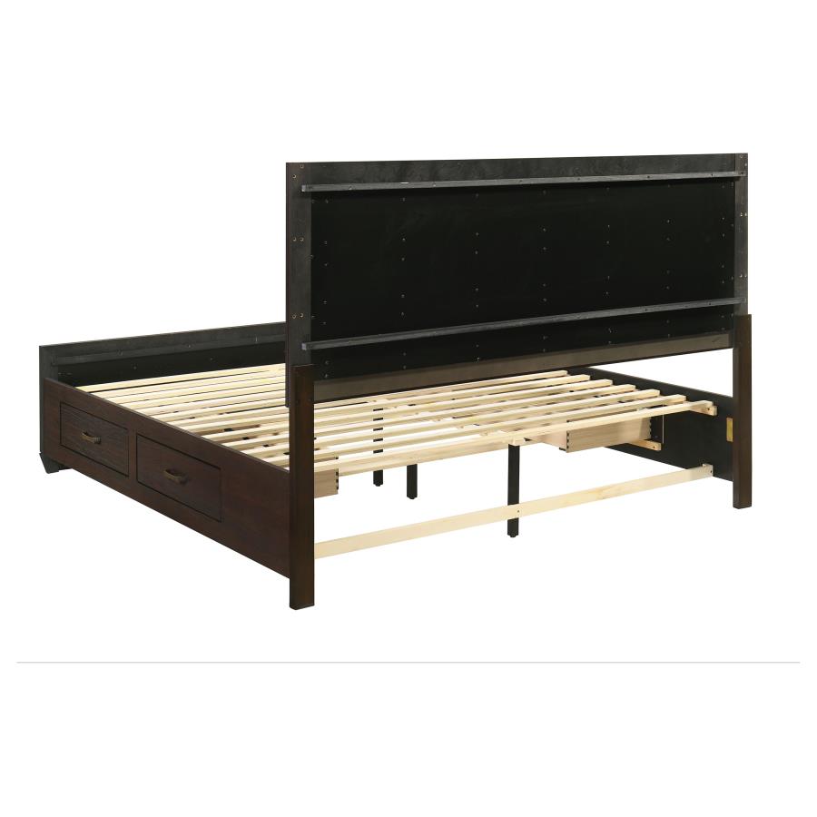 Kauffman 4-piece Eastern King Bedroom Set Dark Cocoa view 4