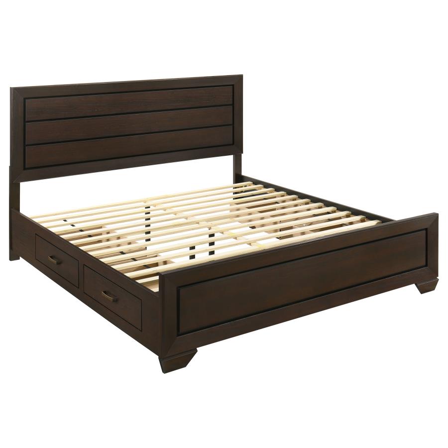 Kauffman Wood Eastern King Storage Panel Bed Dark Cocoa view 4