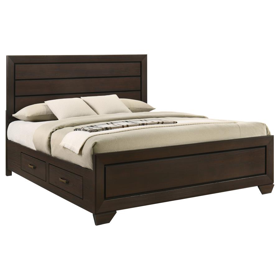 Kauffman Wood Eastern King Storage Panel Bed Dark Cocoa view 5