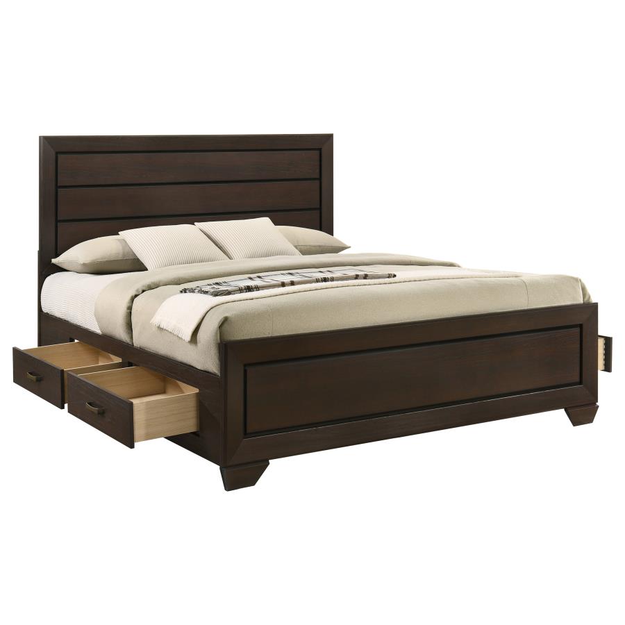 Kauffman Wood Eastern King Storage Panel Bed Dark Cocoa view 6