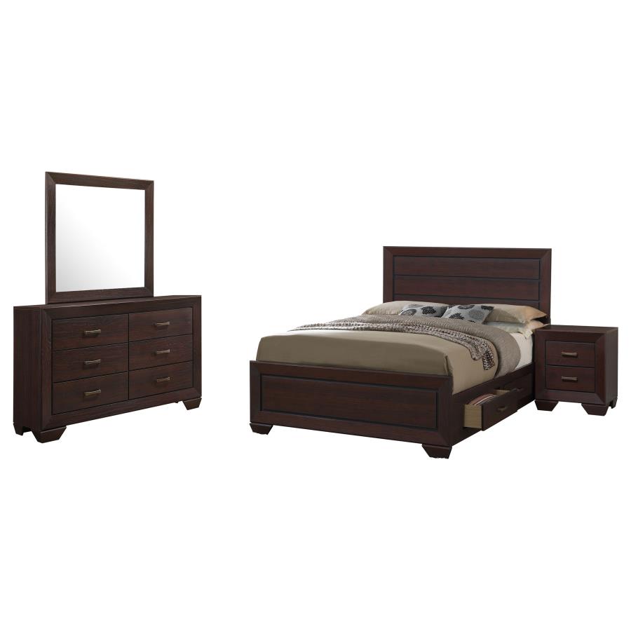 Kauffman 4-piece Queen Bedroom Set Dark Cocoa view 2