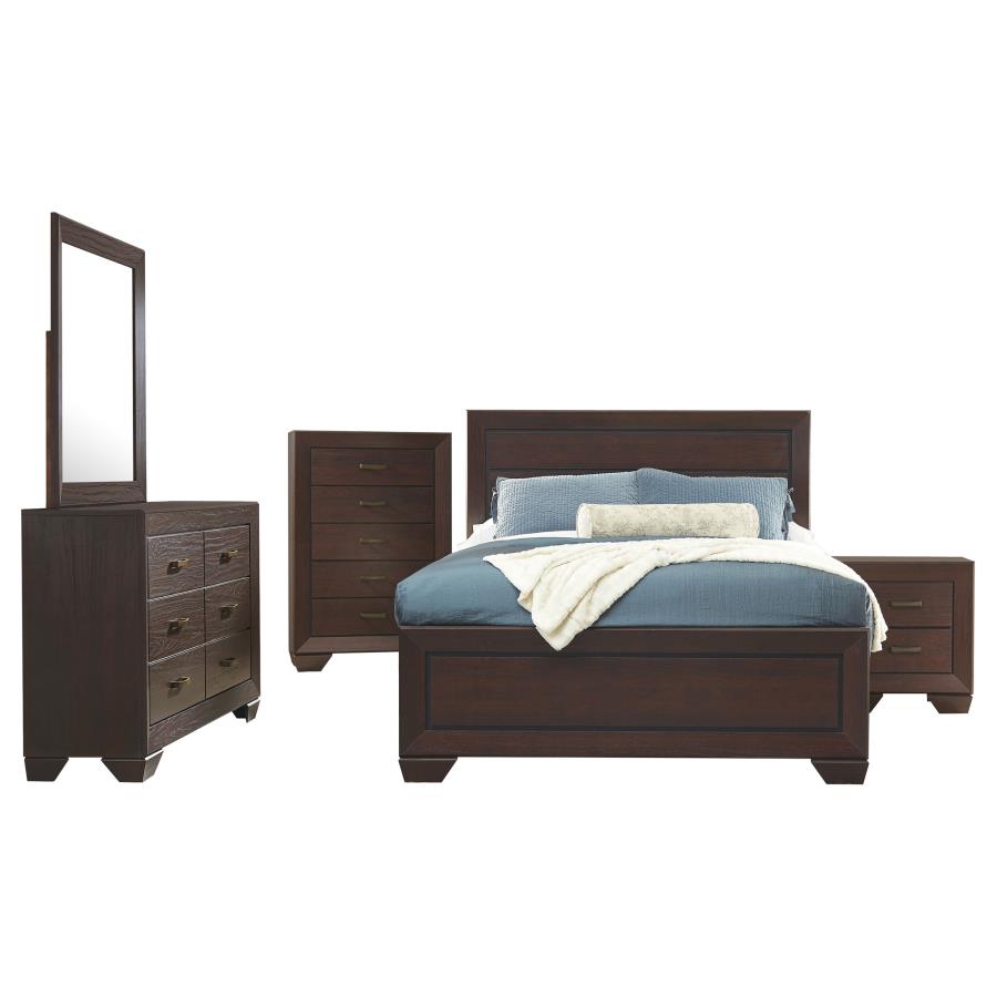 Kauffman 5-piece Eastern King Bedroom Set Dark Cocoa view 2